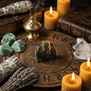 Kamienna torebka z jaspisem kambaba