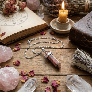 Wisiorek z rodochrozytu