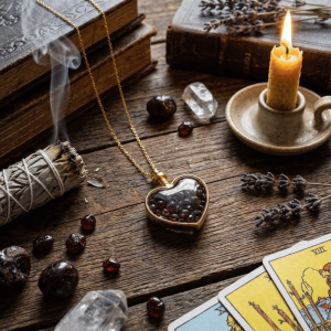 Duże serce z czerwonego granatu