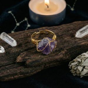 Pierścionek z ametystem