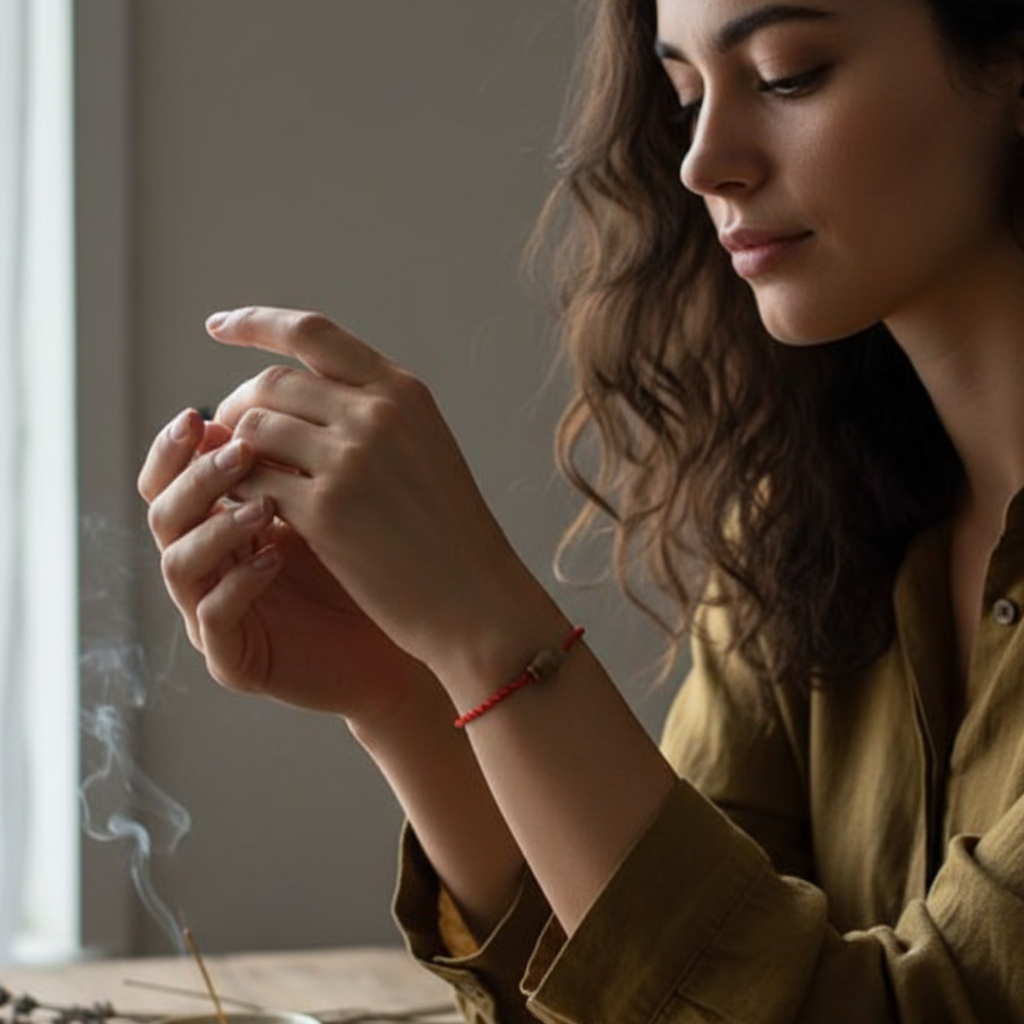 Czerwona nitka z dzbankiem – amulet obfitości, ochrony i szczęścia