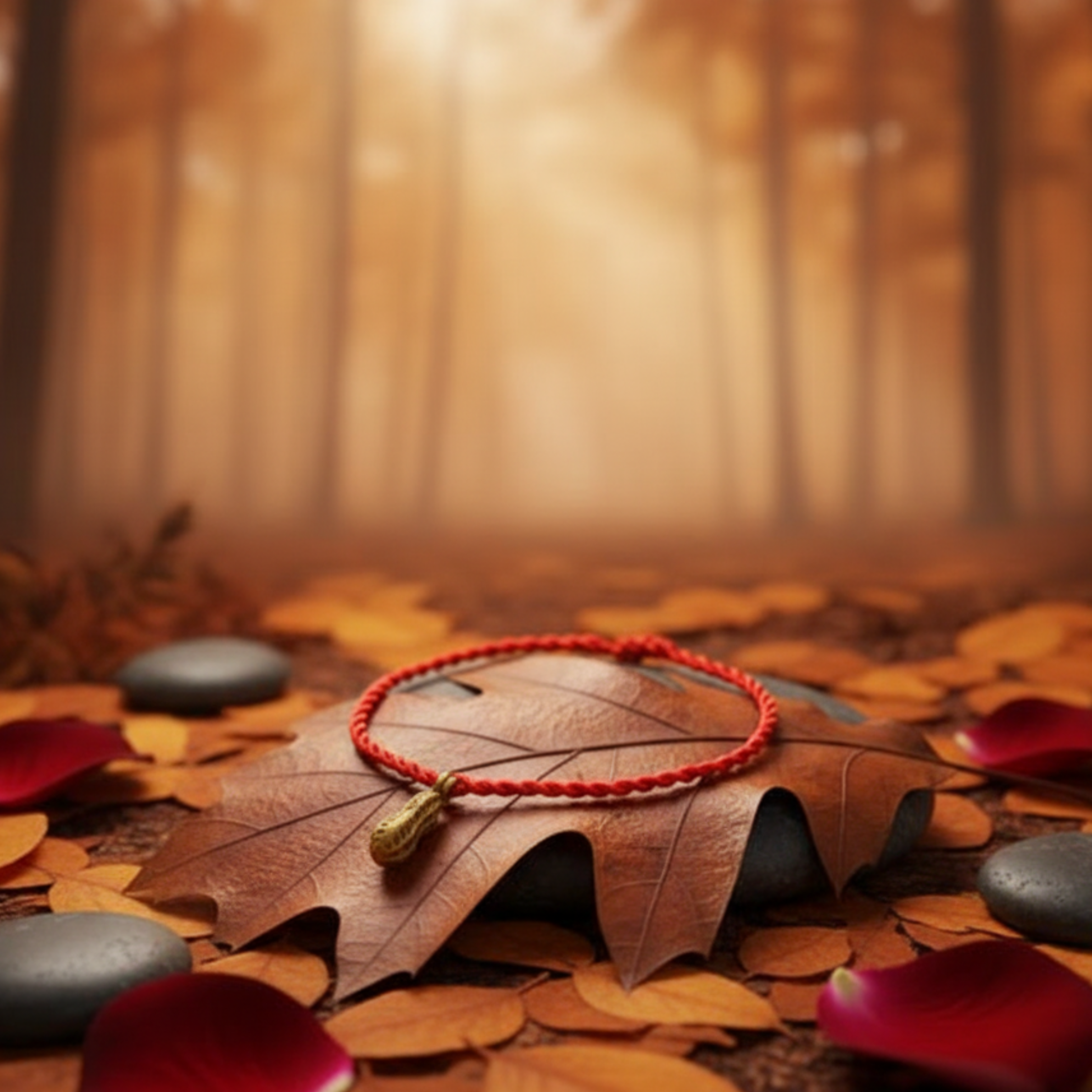 Czerwona nitka z orzeszkiem(2) Czerwona nitka z orzeszkiem – amulet dobrobytu, ochrony i szczęścia