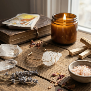 Elegancka bransoletka z surowym kamieniem - kryształ górski