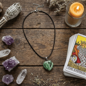 Wisiorek w kształcie zielonego serca