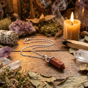 Wisiorek z czerwonego jaspisu