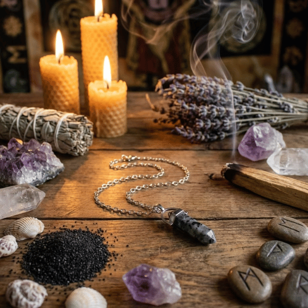 Wisiorek z larwikitu