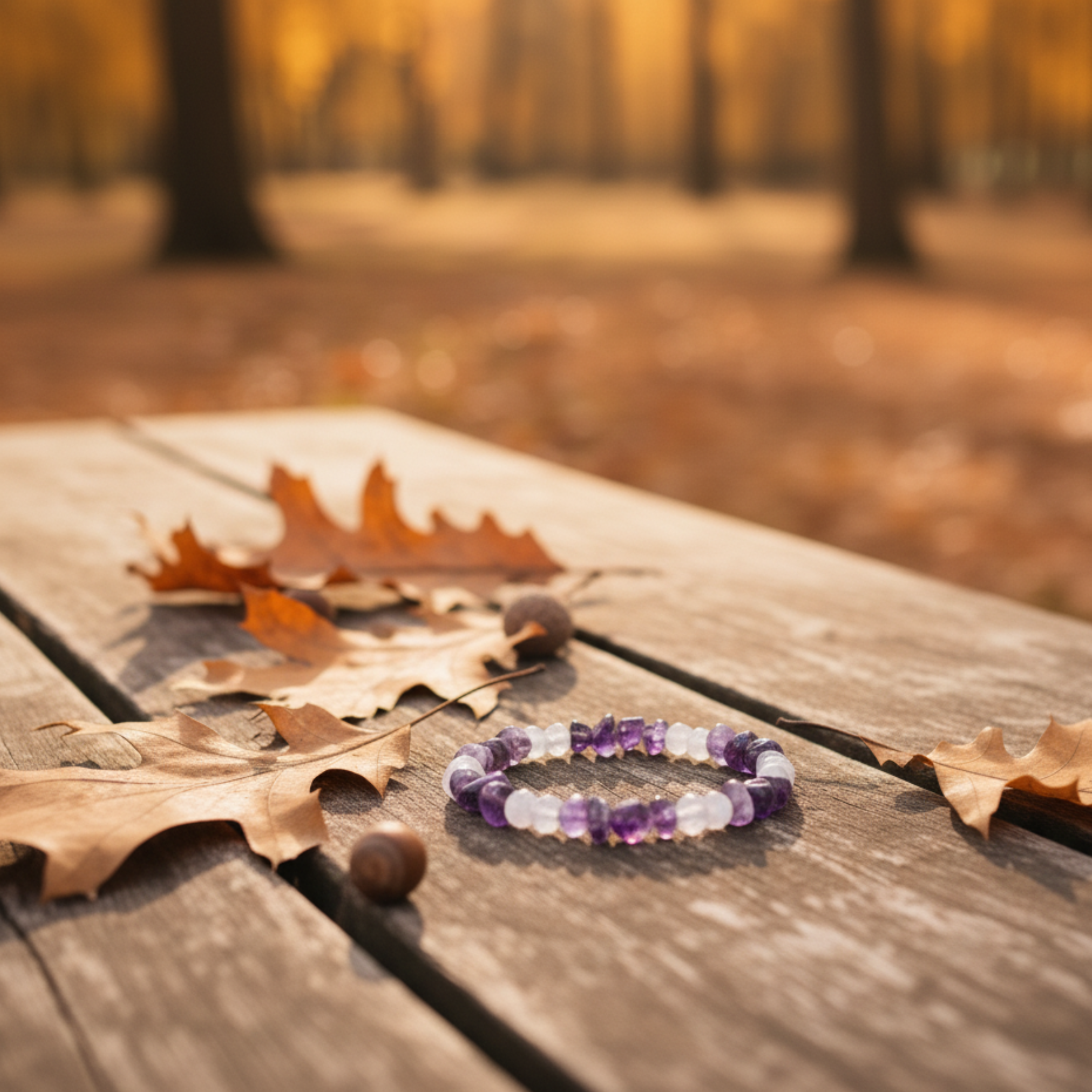 Bransoletka z kryształu górskiego i ametystu Bransoletka z kryształu górskiego i ametystu – kamienie spokoju, ochrony i duchowej harmonii