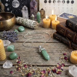 Wisiorek z zielonego awenturynu