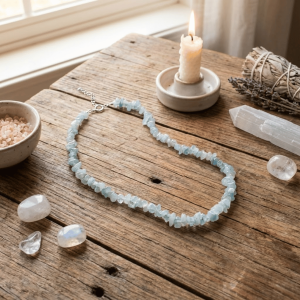 Naszyjnik z akwamarynu