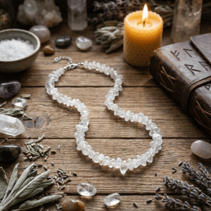 Naszyjnik z przezroczystego kwarcu