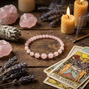 Bransoletka z różowego kwarcu