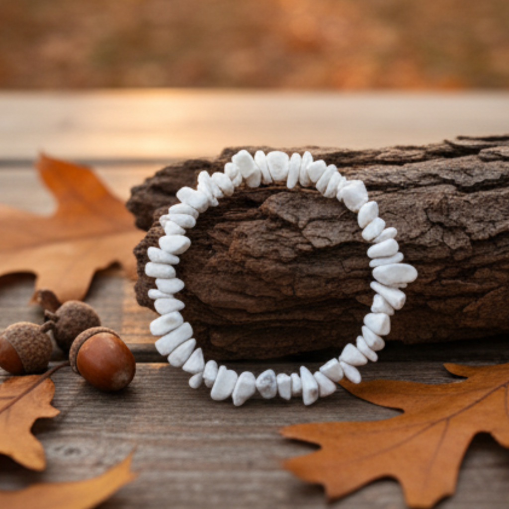 Bransoletka z howlitu – kamień spokoju, równowagi i wewnętrznej harmonii