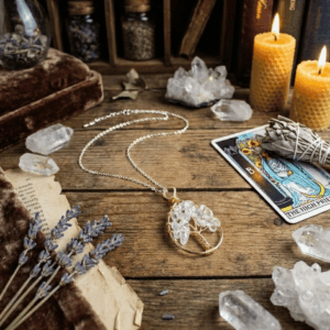 Wisiorek drzewo życia z kryształu górskiego